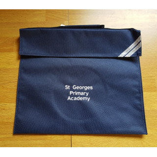 St. George's Embroidered Navy Book Bag