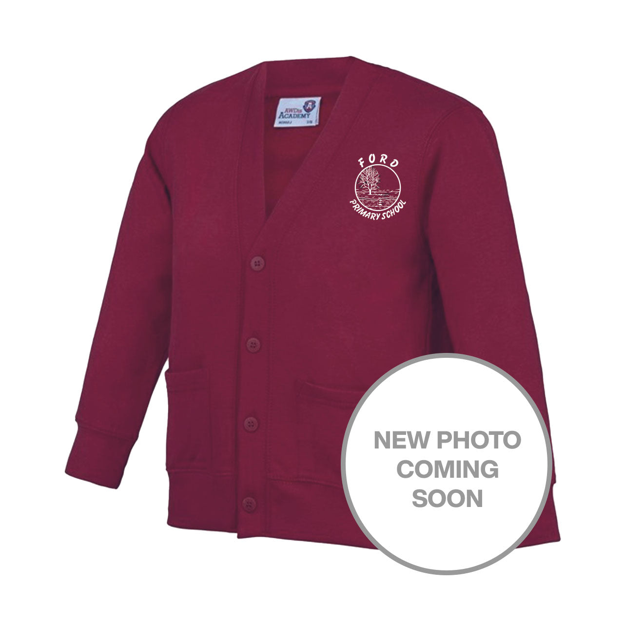 Ford Primary School Embroidered Burgundy Cardigan