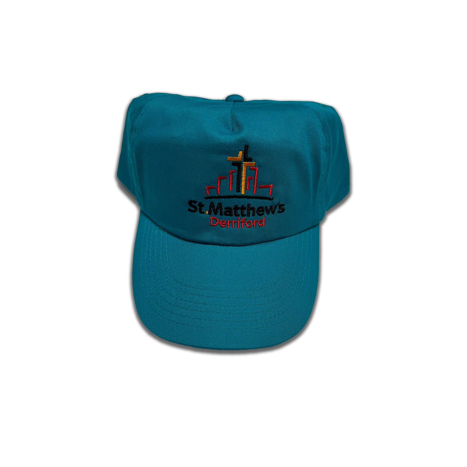 St. Matthew's Jade Embroidered Cotton Cap