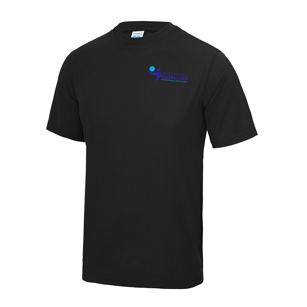 West Devon Netball League Coach Black T-Shirt