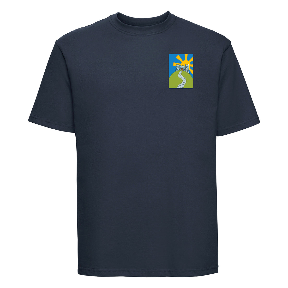 Longcause School Navy Embroidered T-Shirt