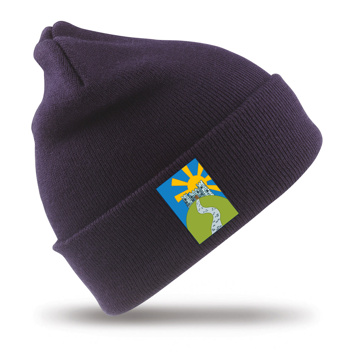 Longcause School Embroidered Navy Bobble Hat