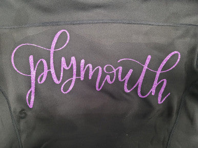 Plymouth Swallows Embroidered Oversized Black Long Sleeved Top