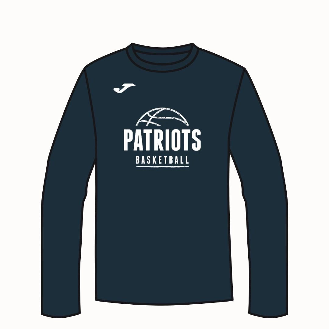Plymouth Patriots Navy Combi L/S T-Shirt (Design v2)