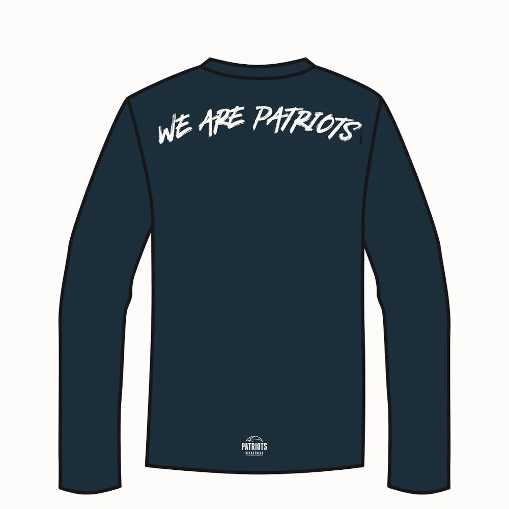 Plymouth Patriots Navy Combi L/S T-Shirt (Design v3)