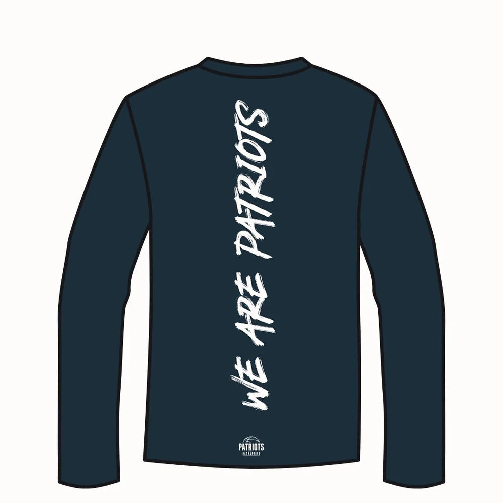 Plymouth Patriots Navy Combi L/S T-Shirt (Design v5)