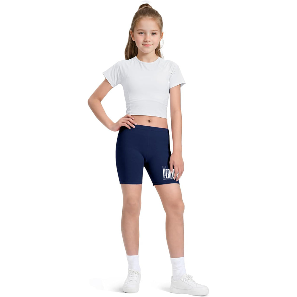 Performers School of Dance Embroidered Navy Cotton Shorts (Junior)