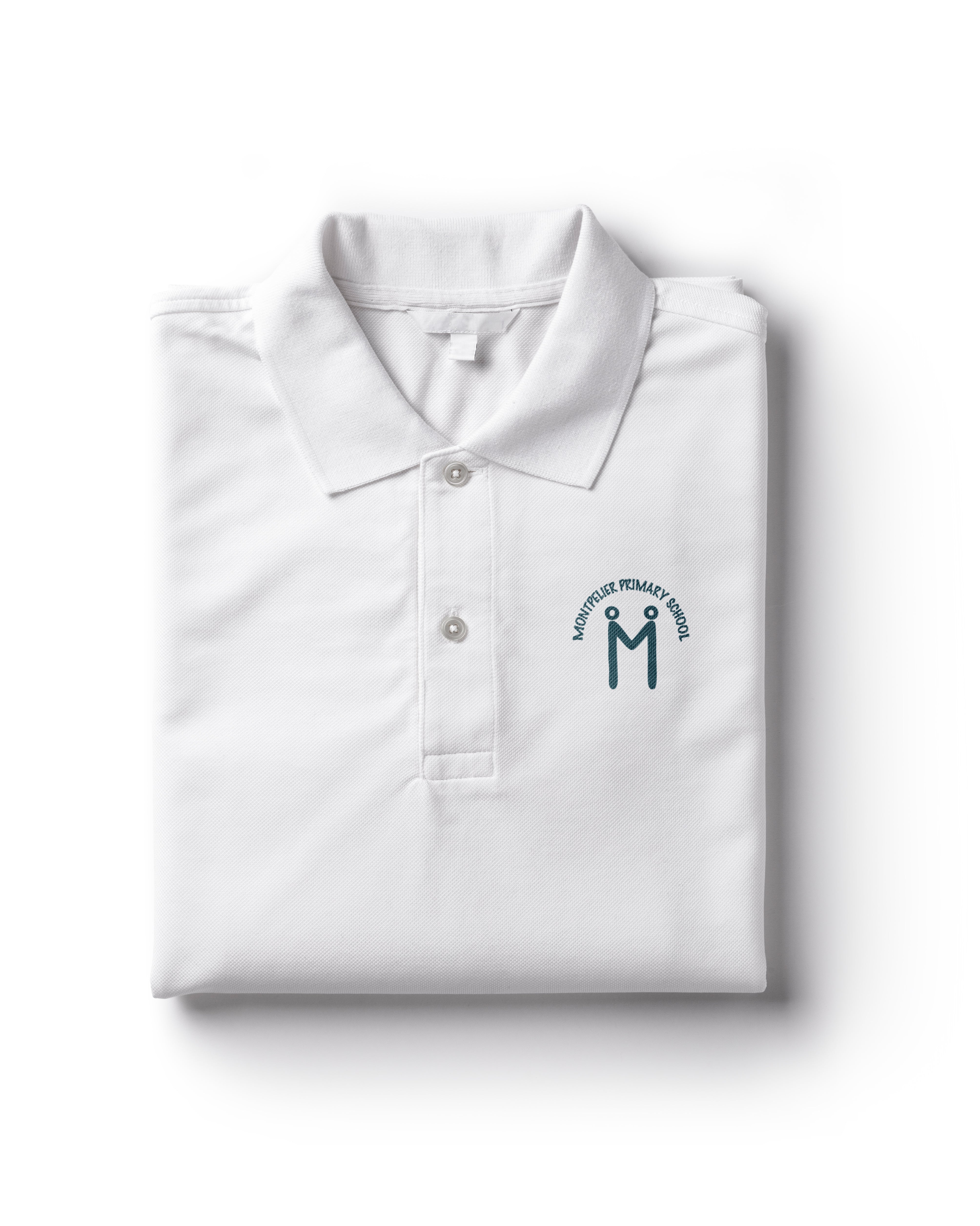 Montpelier Primary Embroidered White Polo Shirt (KS1)