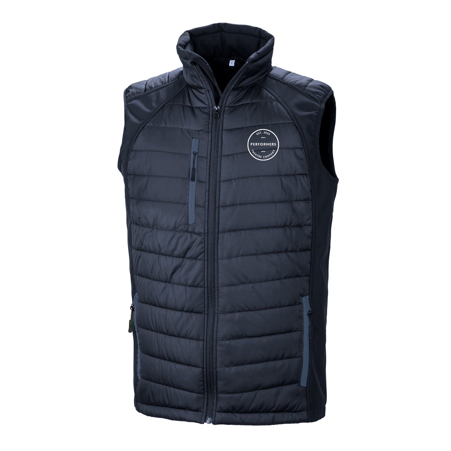 Performers Embroidered Navy Gilet (Adult)