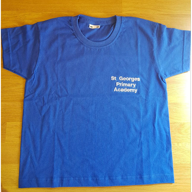 St. George's Royal Blue Embroidered PE T-Shirt