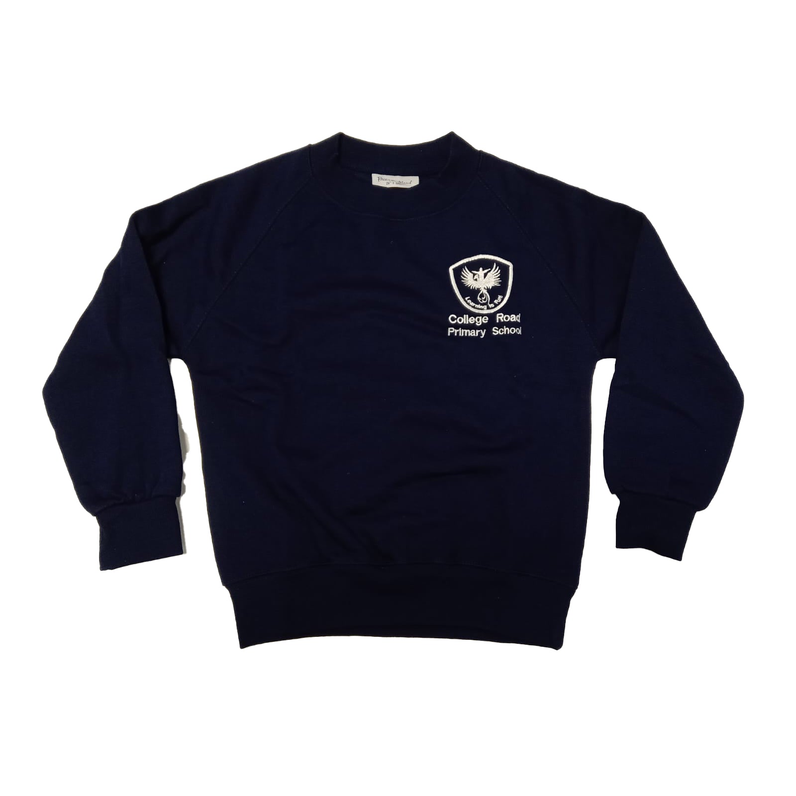 College Road Primary Crew Neck Embroidered Navy Sweatshirt