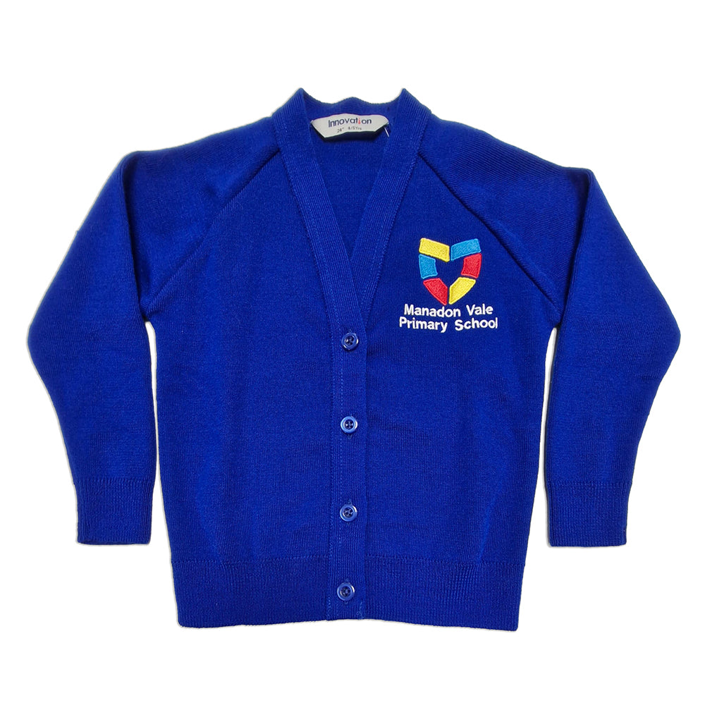 Manadon Vale Primary School Embroidered Royal Blue Cardigan