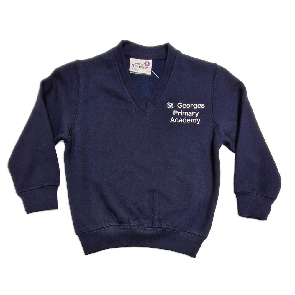 St. George's V-Neck Embroidered Sweatshirt