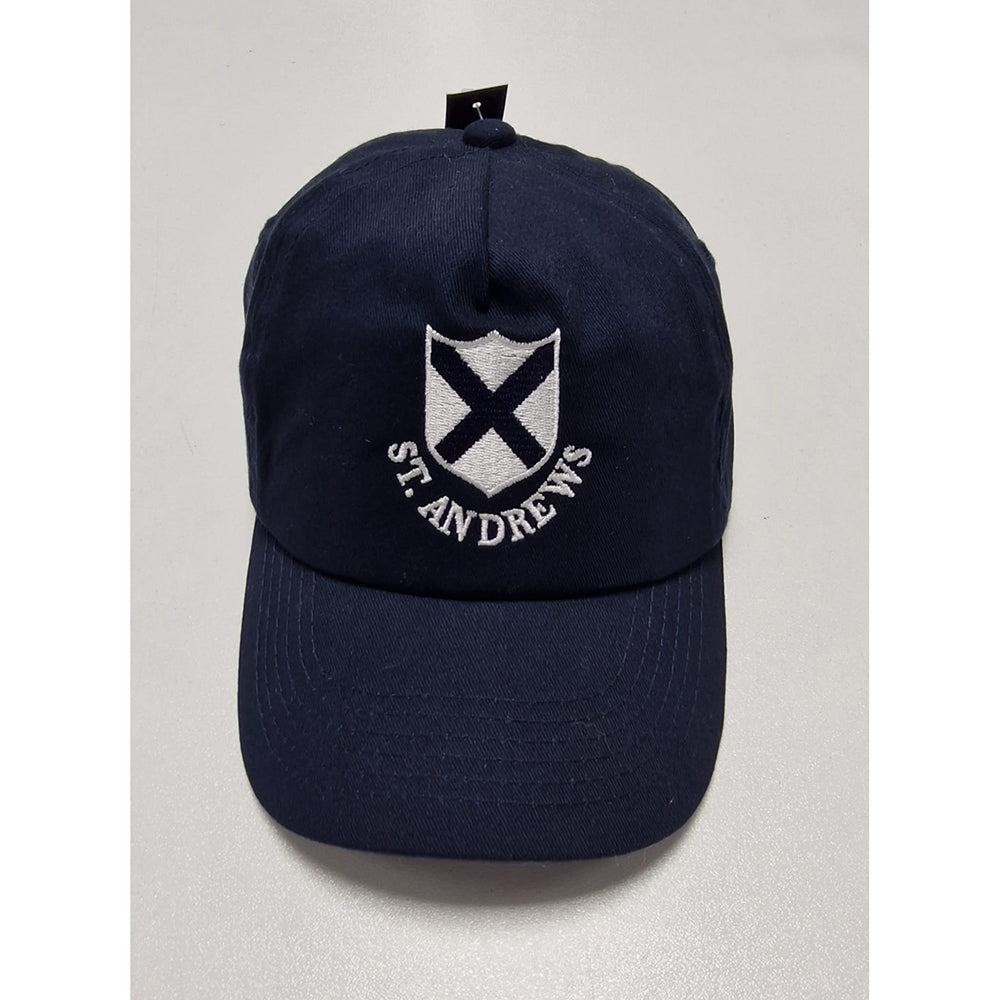 St. Andrew's Navy Embroidered Cotton Cap