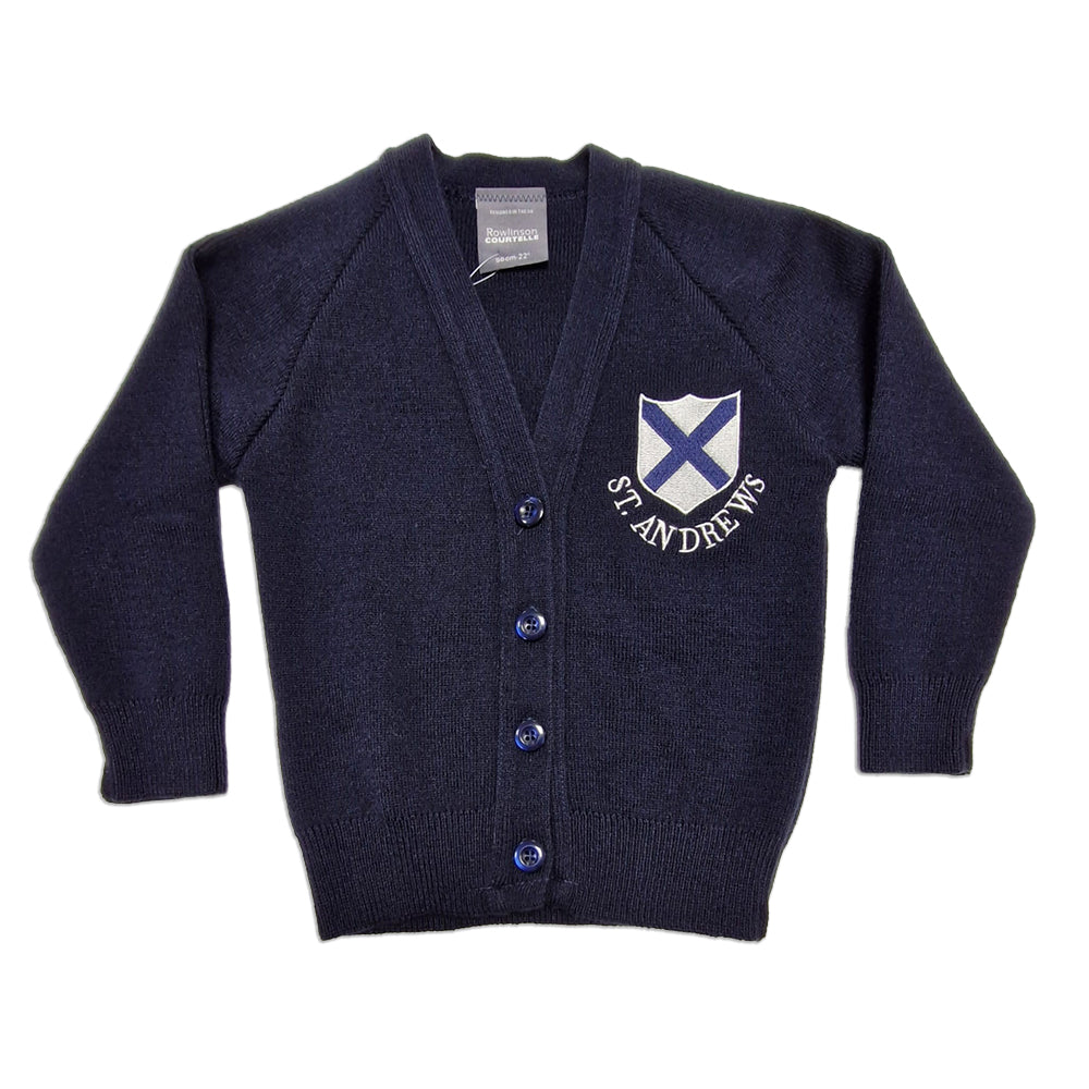St. Andrew's Embroidered Navy Cardigan