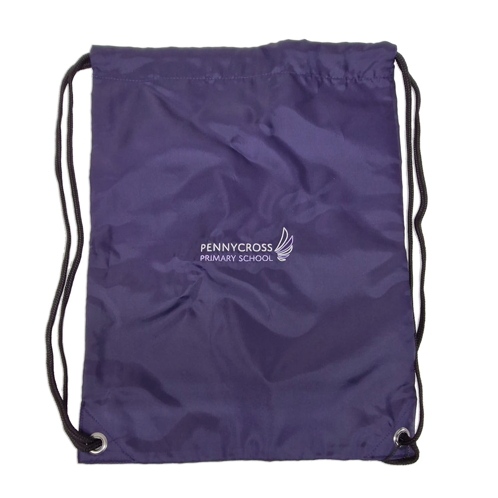 Pennycross Primary Embroidered Purple PE Bag