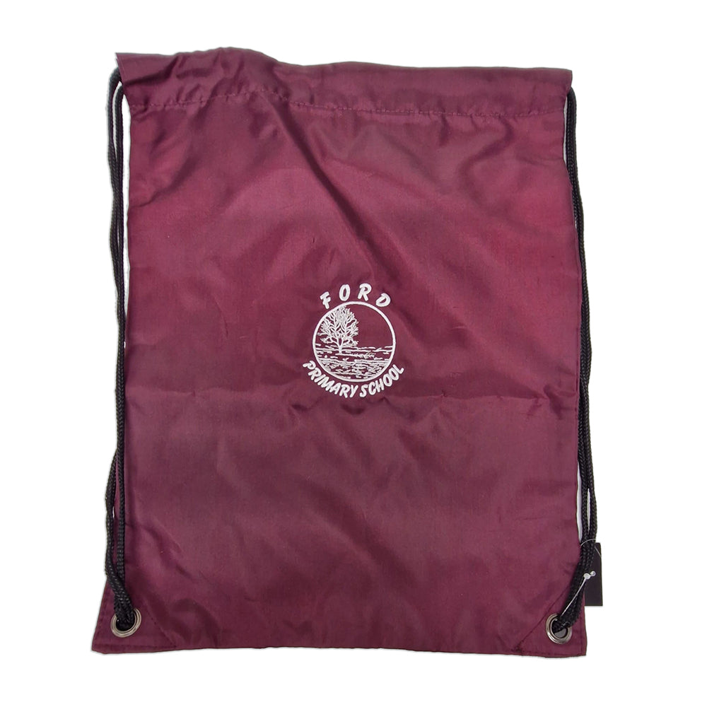 Ford Primary School Embroidered Burgundy PE Bag