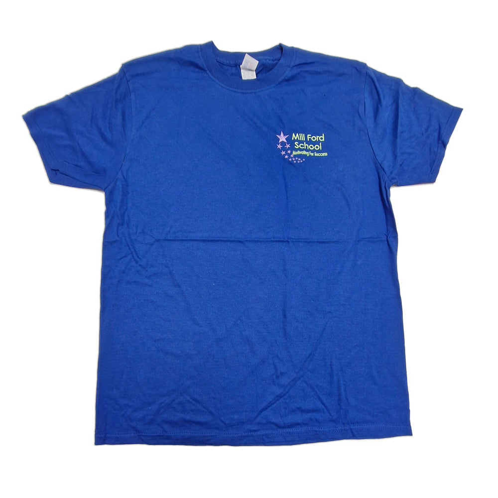 Mill Ford Embroidered Blue T-Shirt (Tuesday)