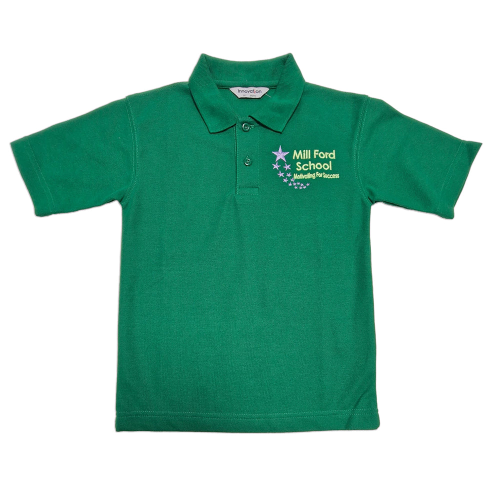 Mill Ford Embroidered Green Polo (Thursday)