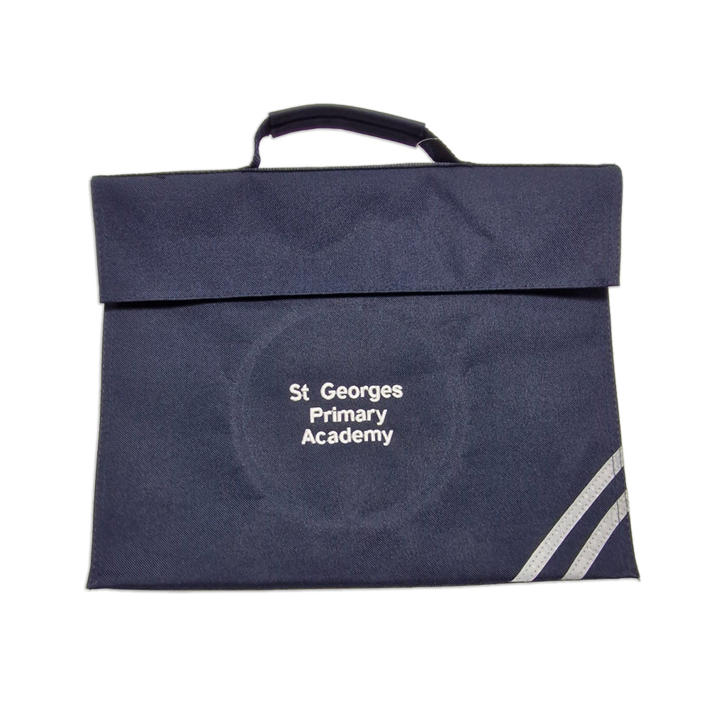 St. George's Embroidered Navy Book Bag