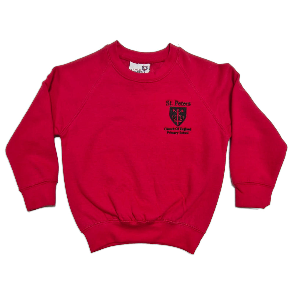 St Peter's Embroidered Red Sweatshirt