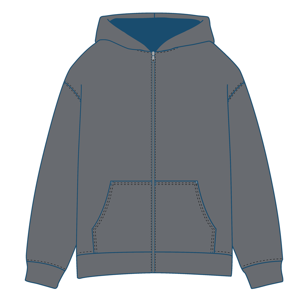 Mayflower Community Academy Embroidered Grey Contrast Zoodie (Years 5 & 6)