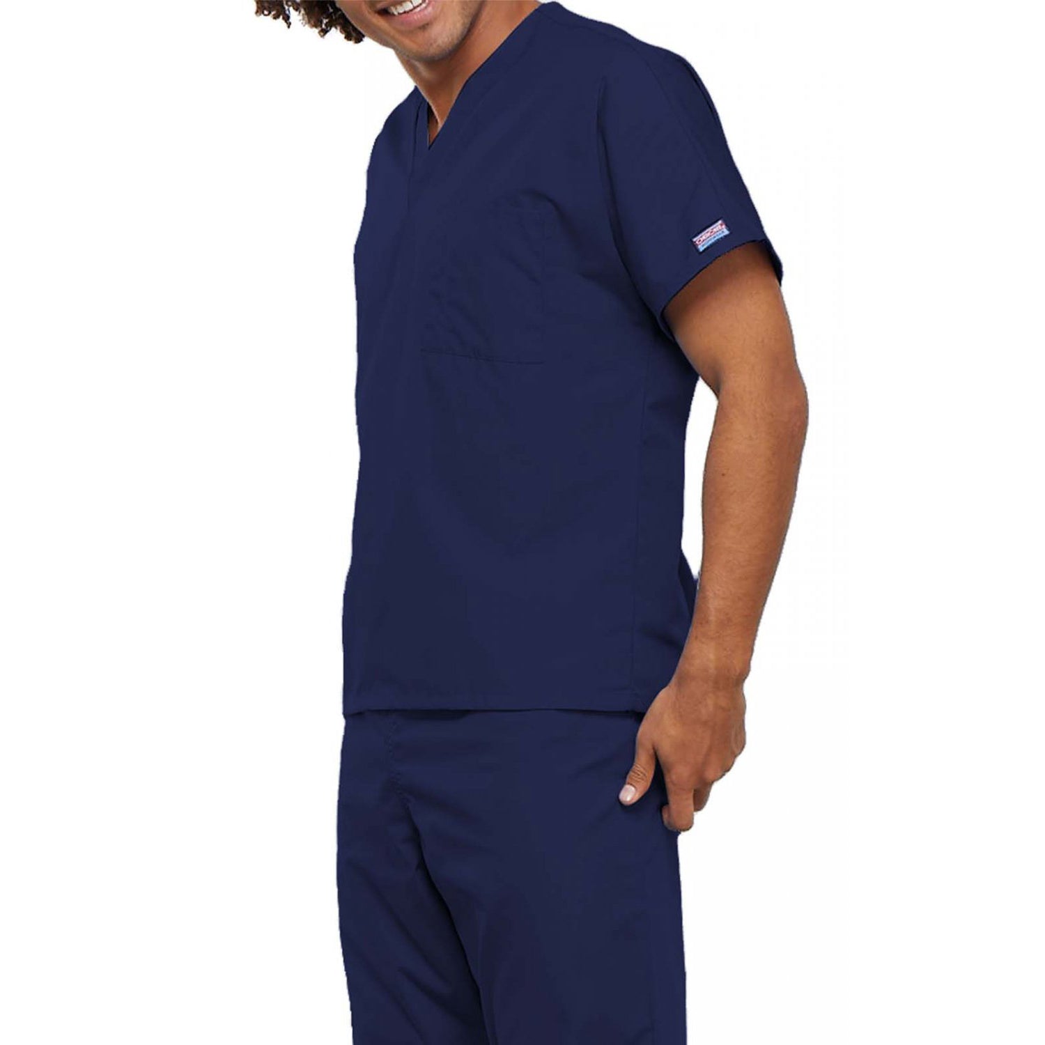 Plymouth Orthopaedics Navy Cherokee V-Neck Scrub Top (Unisex)