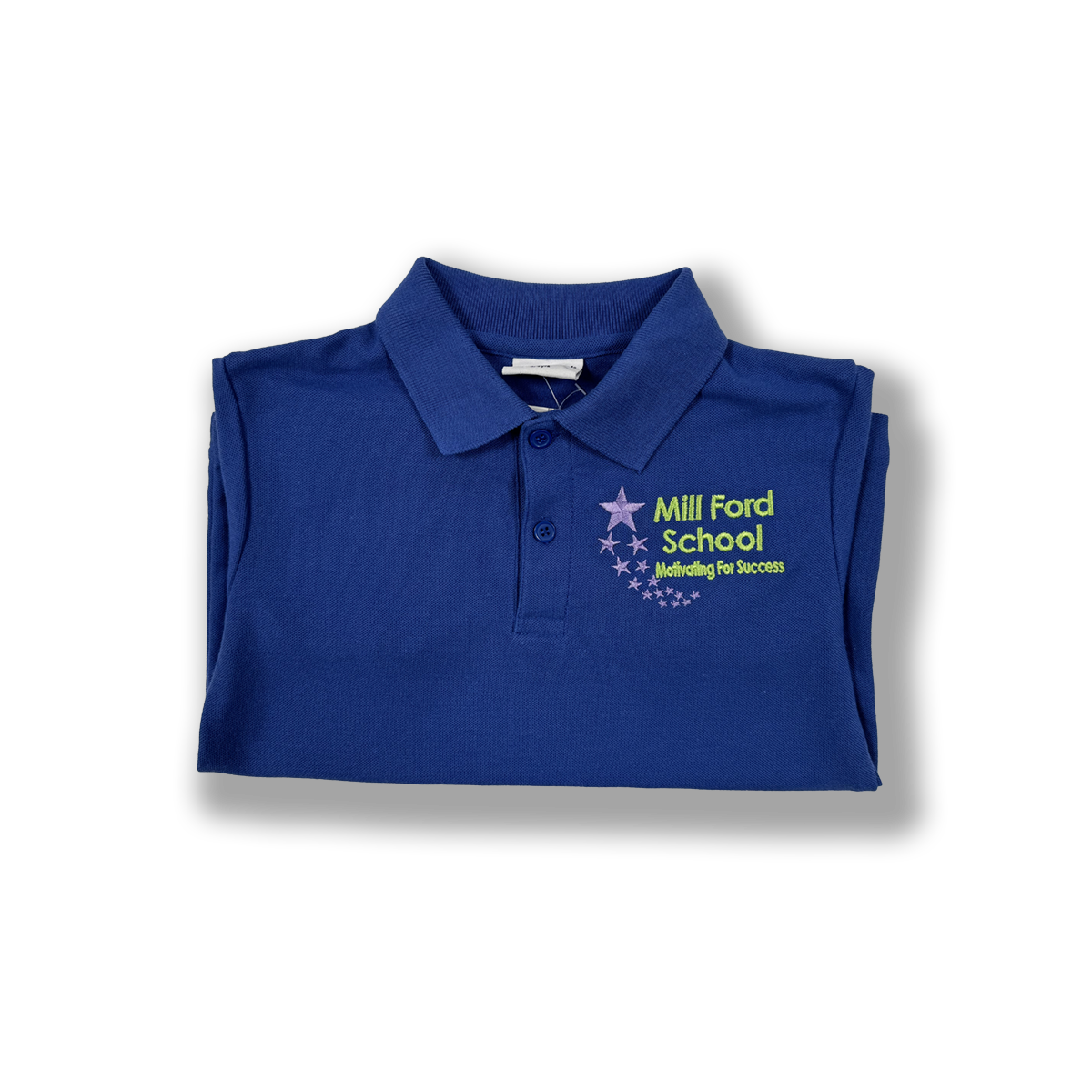 Mill Ford Embroidered Blue Polo (Tuesday)