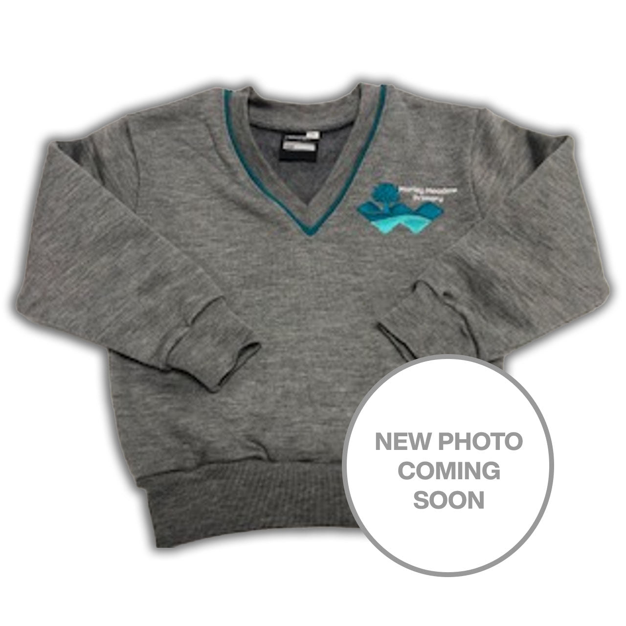 Morley Meadow Grey Embroidered V-Neck Sweatshirt (Key Stage 2)