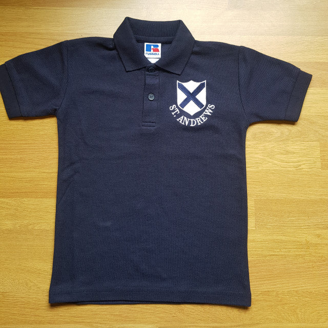 St. Andrew's Embroidered Navy Polo Shirt