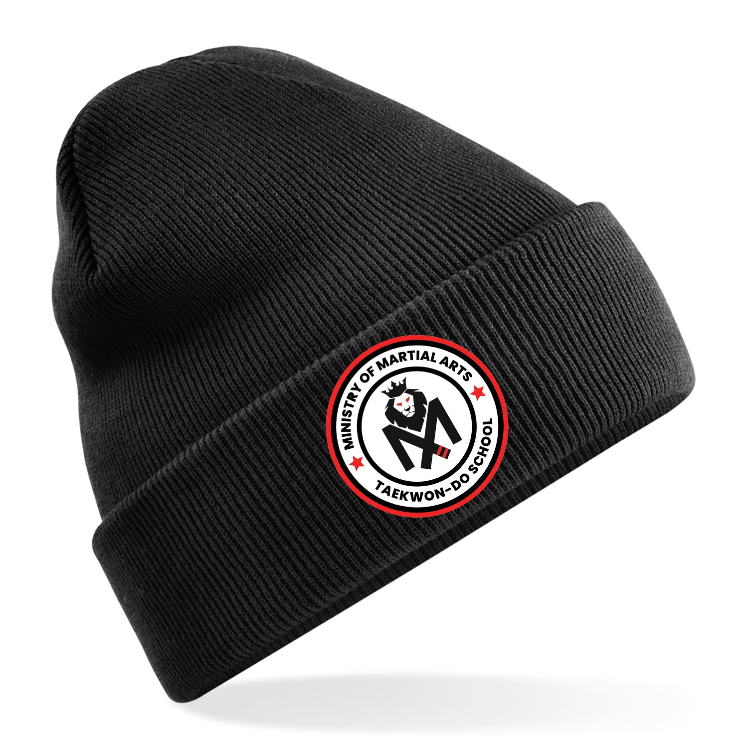 Ministry of Martial Arts Black Embroidered Beanie