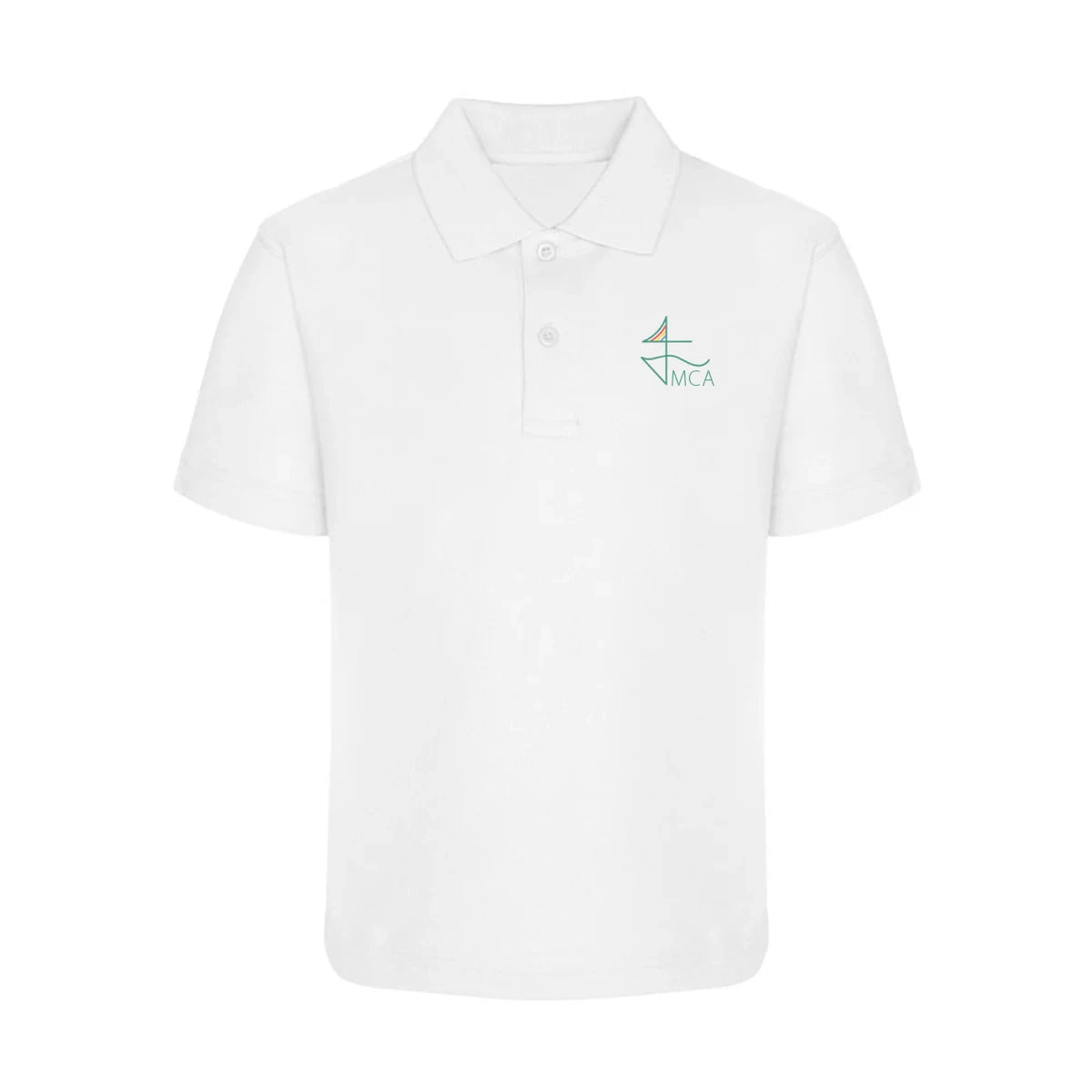 Mayflower Community Academy White Embroidered Polo Shirt
