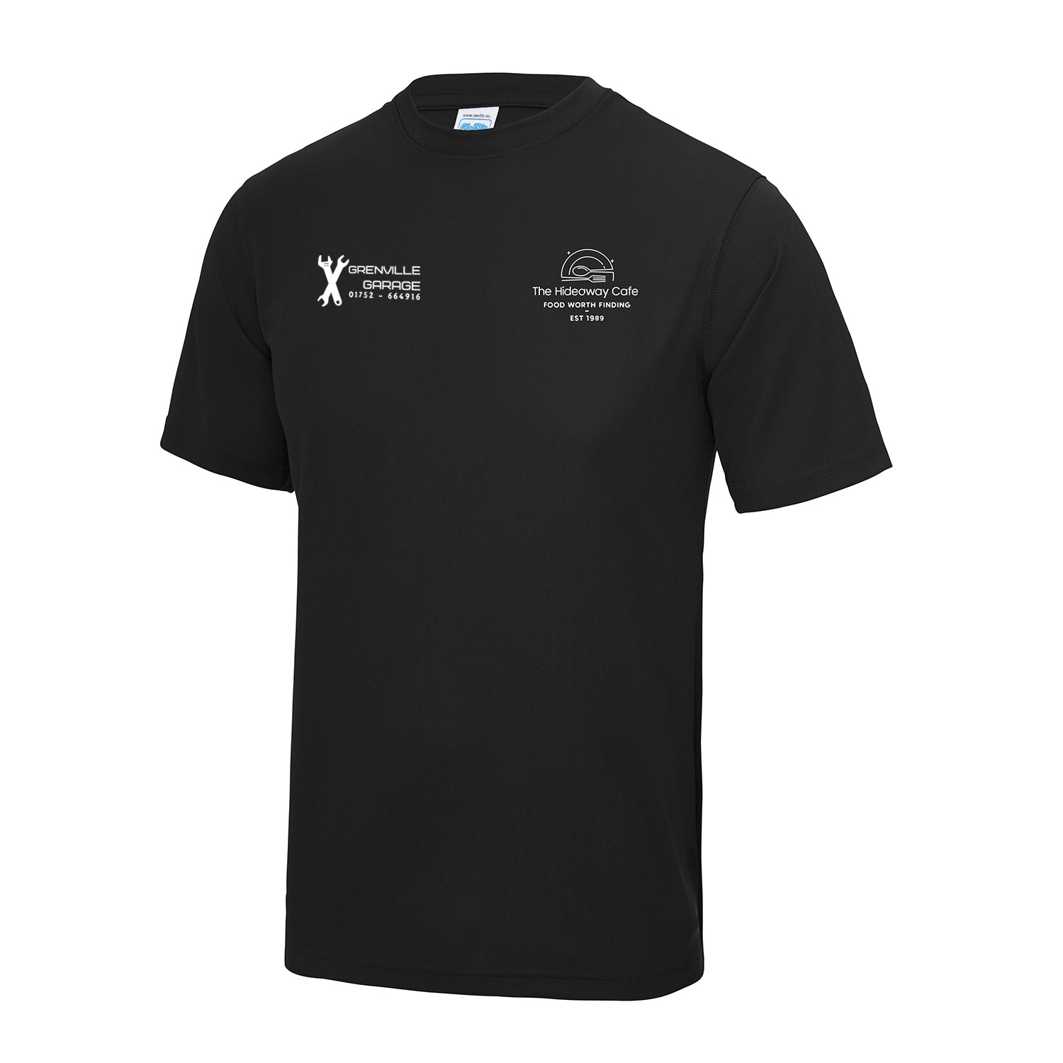 Black The Hideaway Cafe Cool Fit T-Shirt (Option 2)