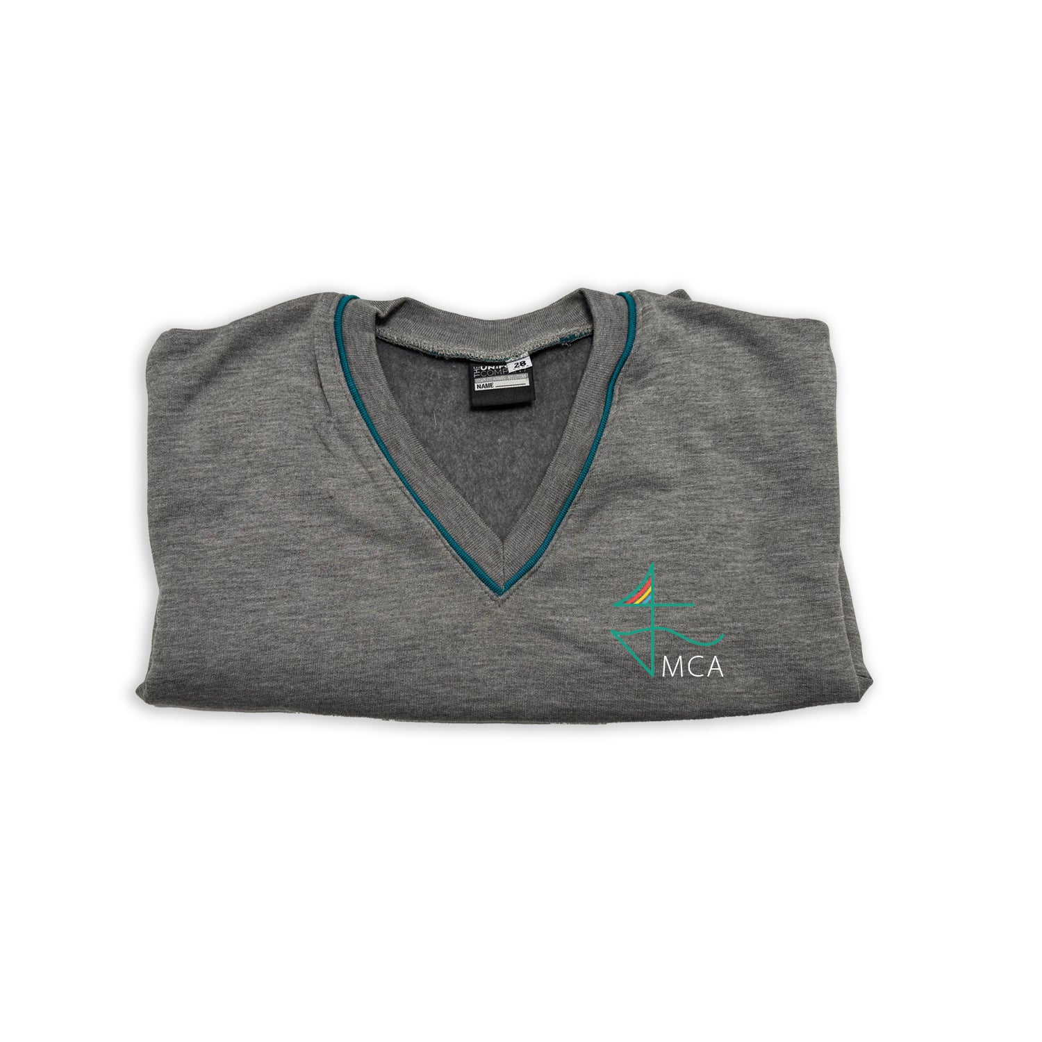 Mayflower Community Academy Grey Embroidered V-Neck Sweatshirt