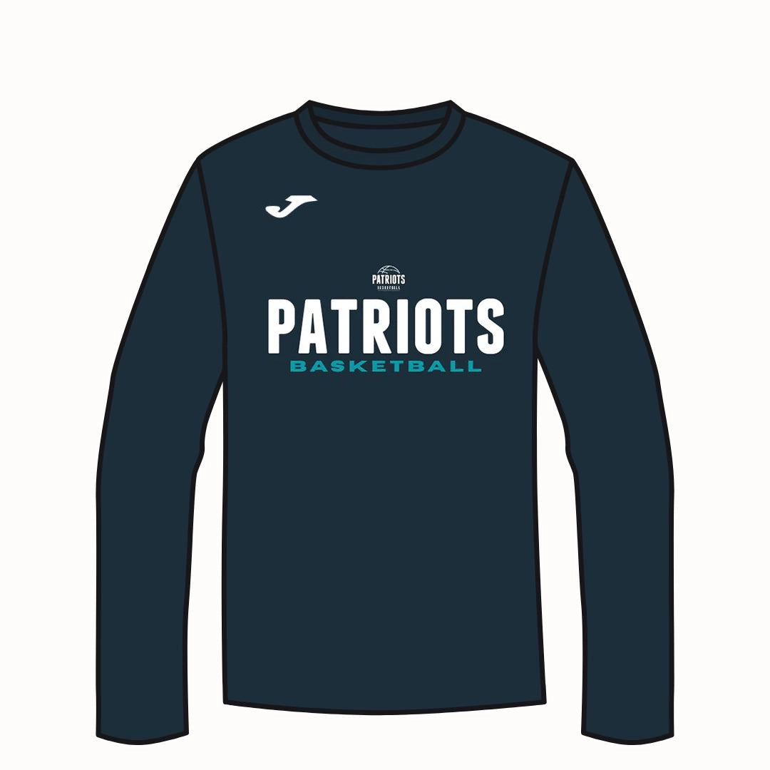 Plymouth Patriots Navy Combi L/S T-Shirt (Design v1)