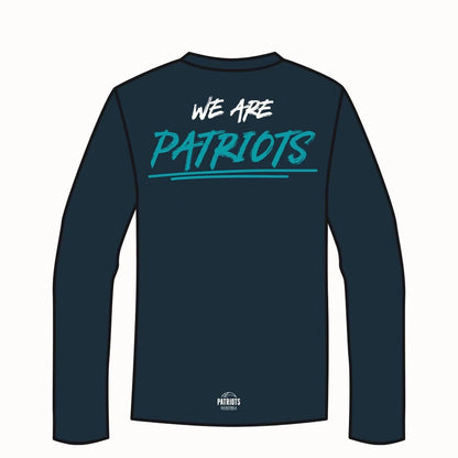 Plymouth Patriots Navy Combi L/S T-Shirt (Design v4)