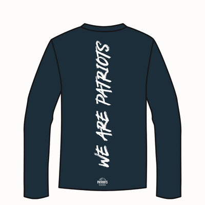 Plymouth Patriots Navy Combi L/S T-Shirt (Design v5)