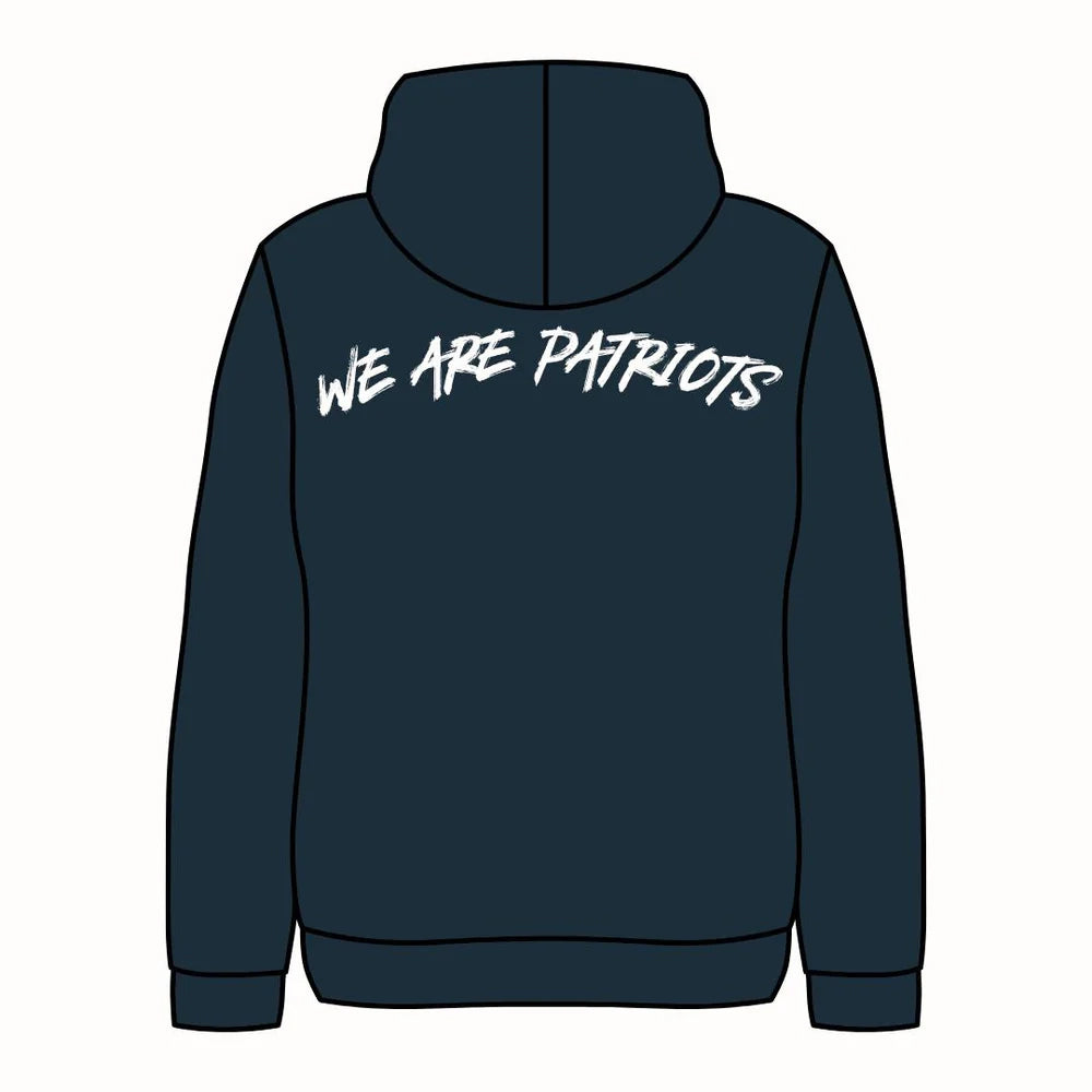 Plymouth Patriots Montana Navy Hoodie (Design v3)