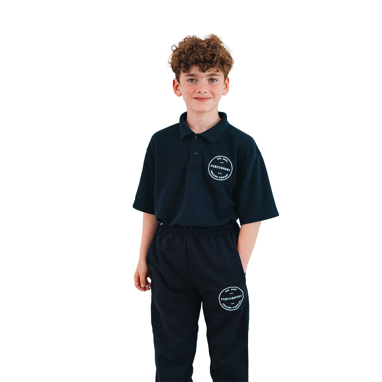 Performers Theatre Company Embroidered Navy Joggers