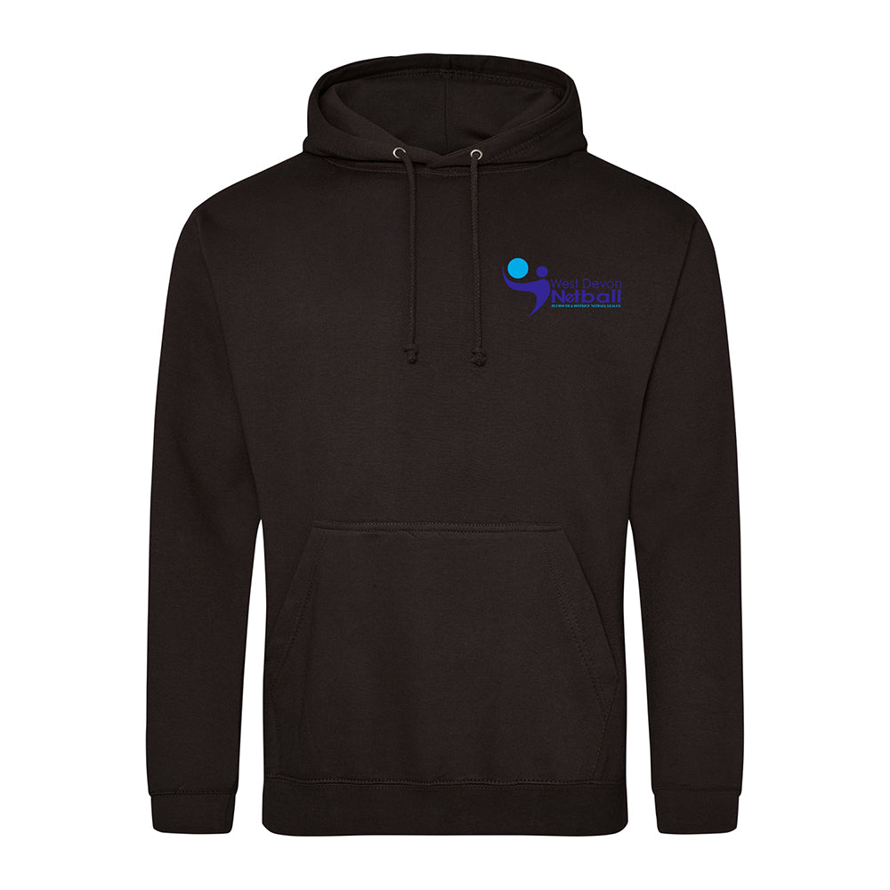 West Devon Netball League Black Hoodie – The Uniform Company