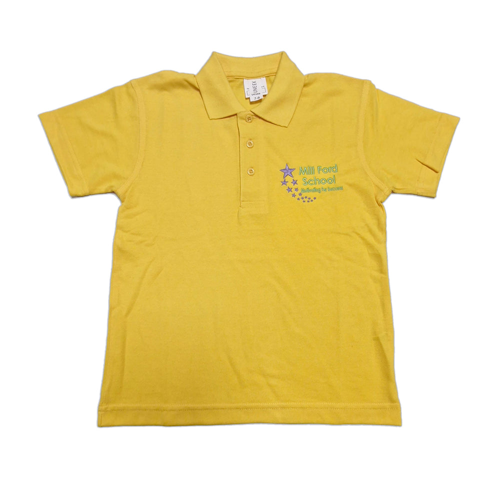 Mill Ford Embroidered Yellow Polo (Monday)