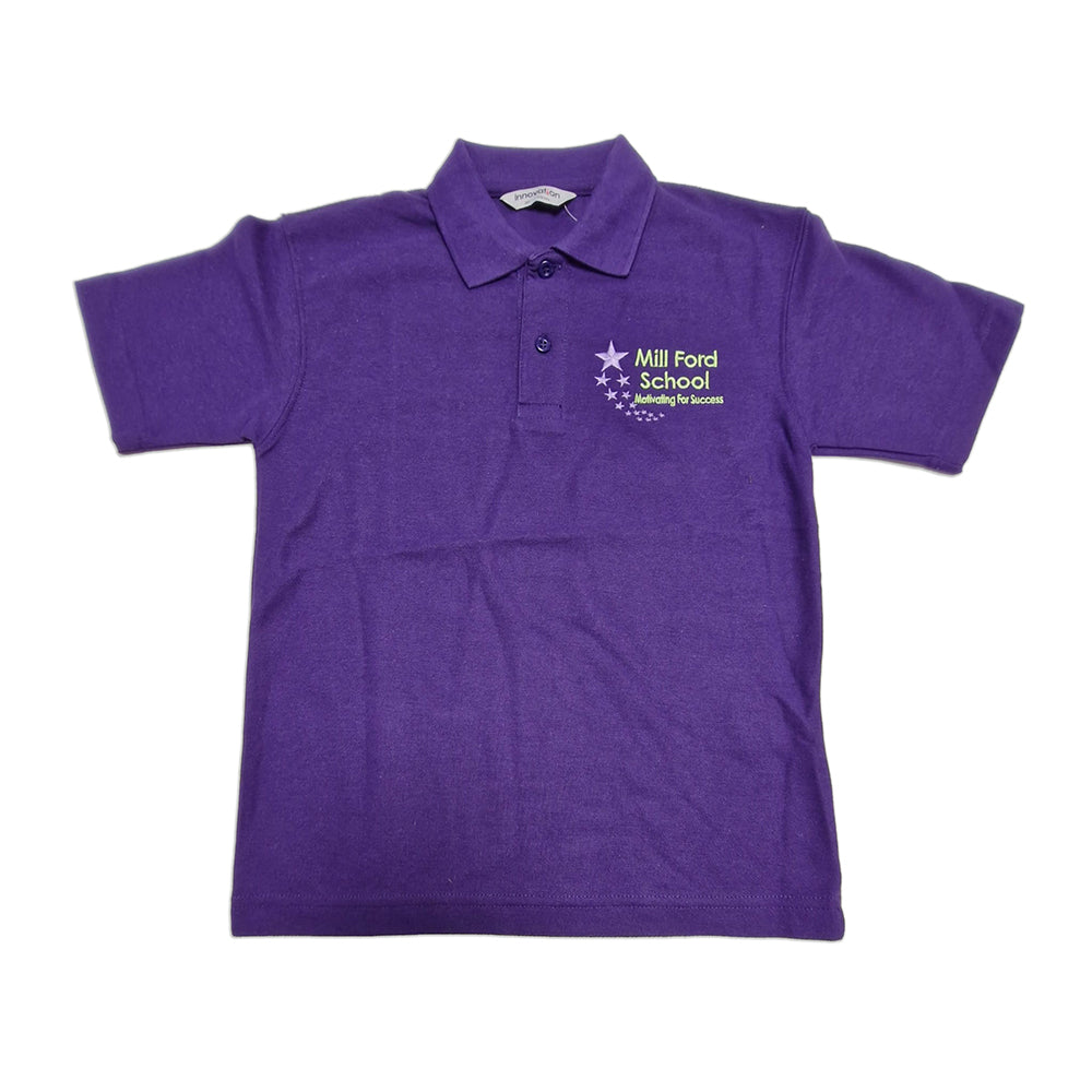 Mill Ford Embroidered Purple Polo (Friday)
