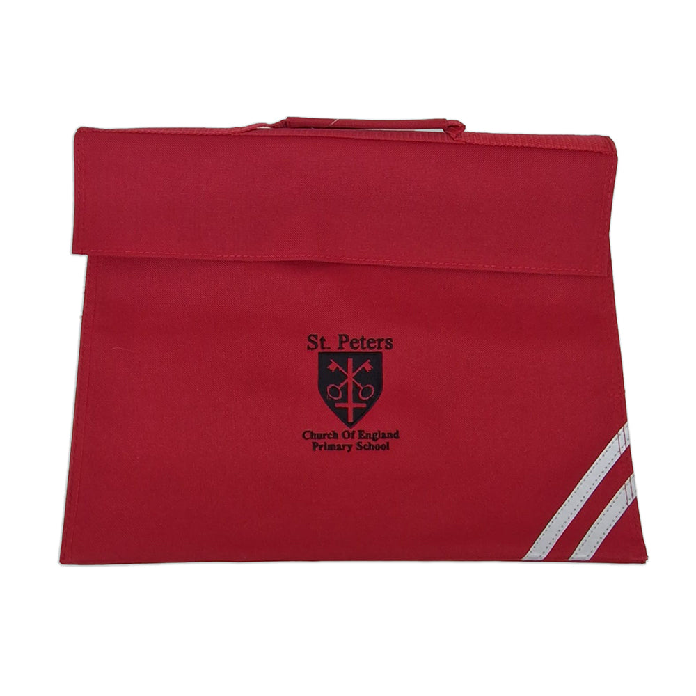 St Peter's Red Embroidered Book Bag