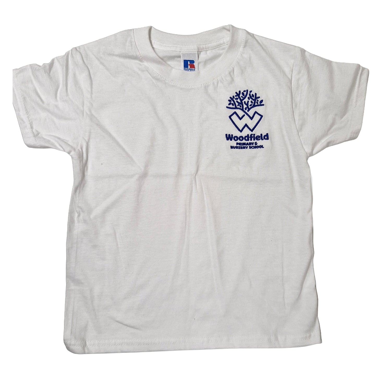 Woodfield Primary School White Embroidered PE T-Shirt