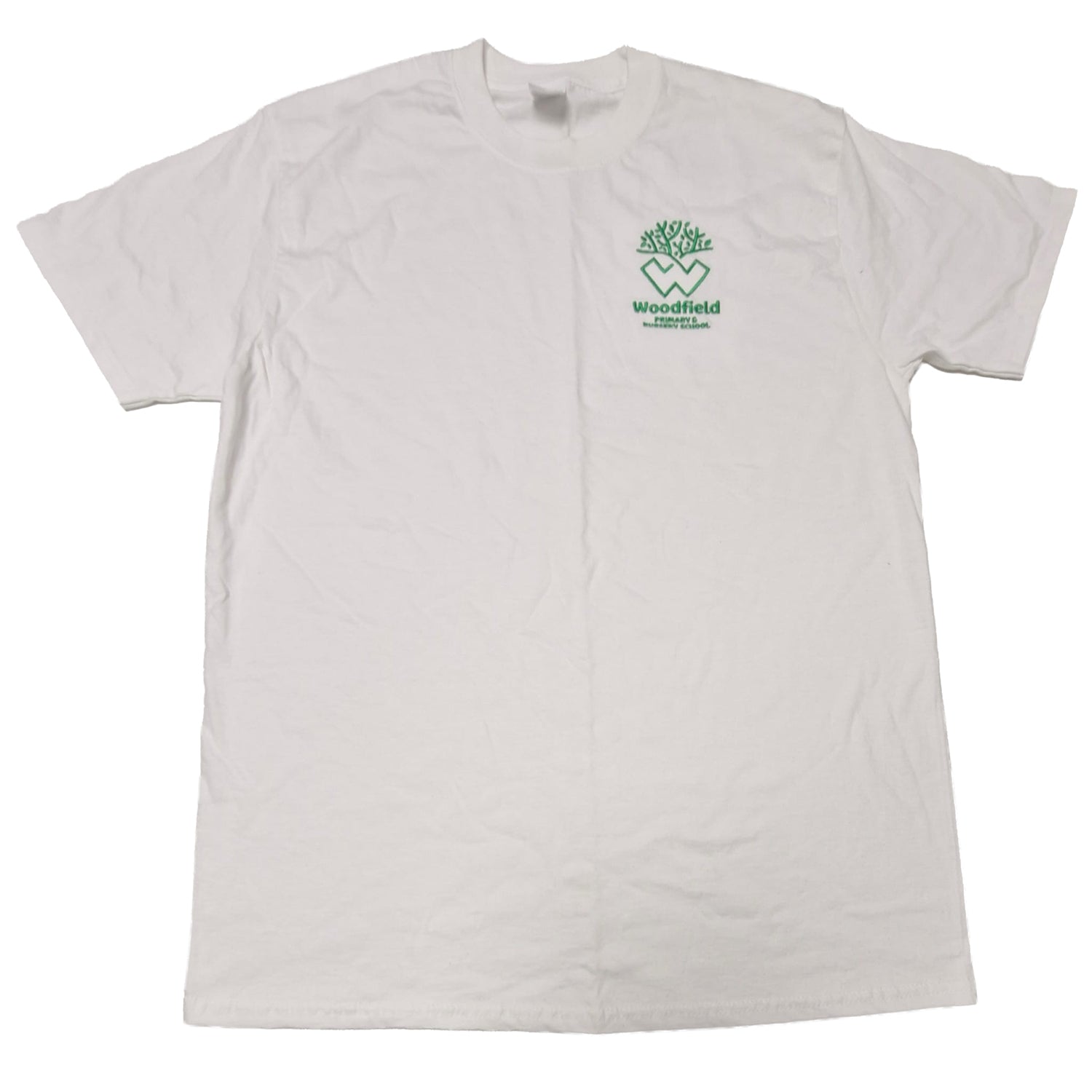 Woodfield Primary School White Embroidered PE T-Shirt