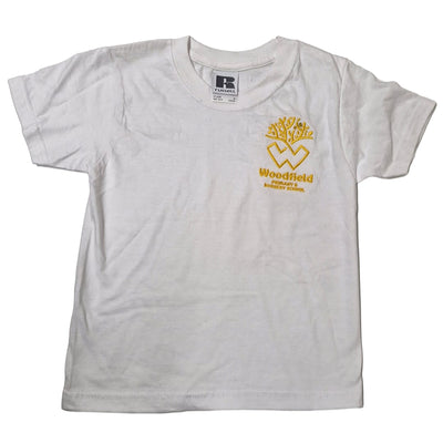 Woodfield Primary School White Embroidered PE T-Shirt