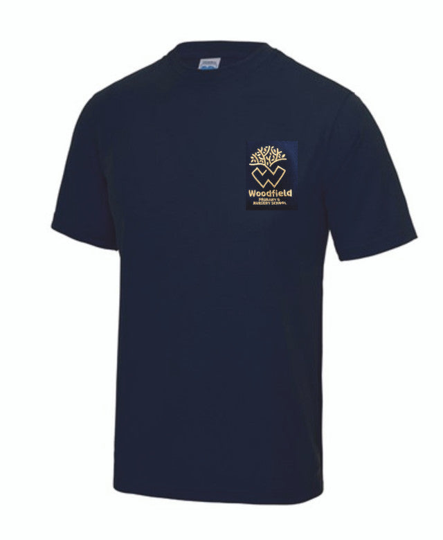 Woodfield Staff Embroidered Navy PE T-Shirt