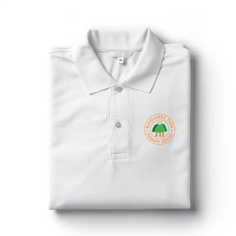 Woodlands Park Primary White Polo Shirt (Embroidered)