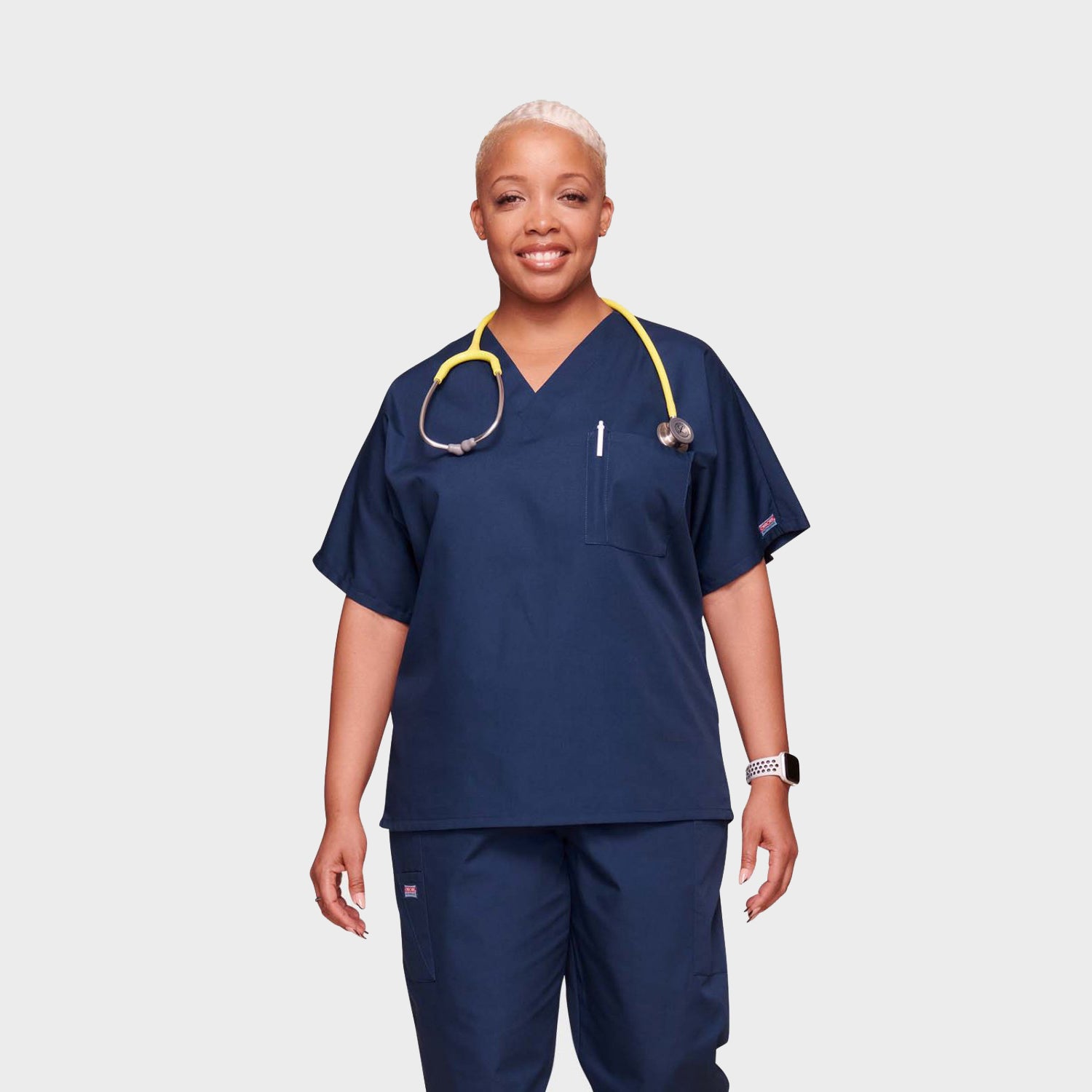 Plymouth Orthopaedics Navy V-Neck Scrub Top (Unisex)