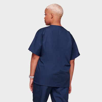 Plymouth Orthopaedics Navy Cherokee V-Neck Scrub Top (Unisex)